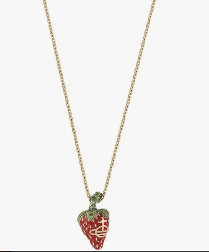 Collar Fresa Rosa Vivienne Westwood Colgante Cadena