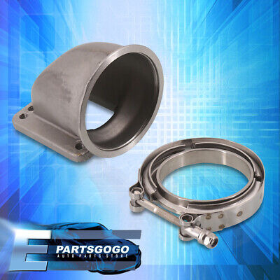 3.5  V-band T3 T4 Exhaust Turbo Flange Steel 90 Elbow Co Aac