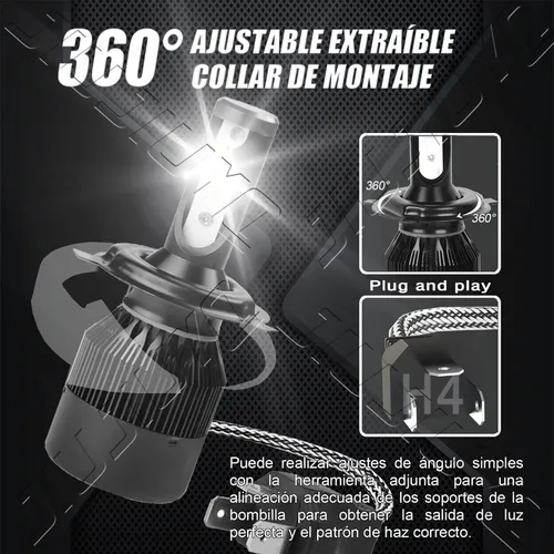 St Para Kit Faros Luz Led H4 14000lm For Ford Haz