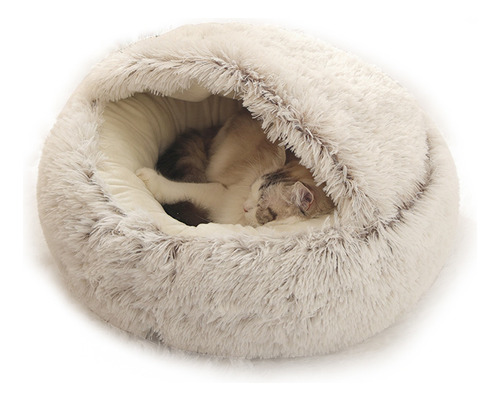 2-em-1 Round Plush Pet Cat Sofá Cama Cama Cama Hot Pet