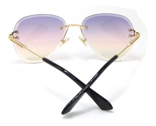 Óculos De Sol Feminino Presentegod Osf-21 Haste Roxo Desenho Roxoc5