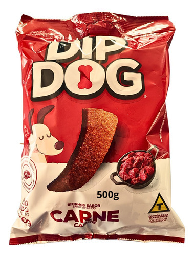 Bifinho  Cachorro Petisco Snacks Sabor Carne 500g Dip Dog