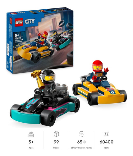 Lego 60400 City Carro Go-karts & Rece Drivers 99 Pzs