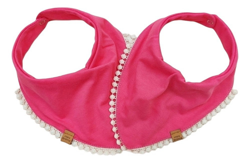 Babero Bandana Puntilla Coral Mini Anima Reversible Bebé
