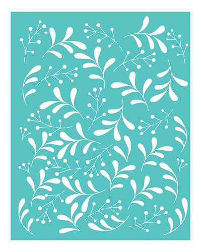 Imagen 3 de 4 de Stencil Laura Craft Fondos De Hojas Y Arabescos