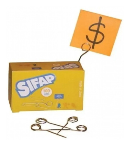 Imagen 3 de 4 de Alfiler Portaprecio Sifap X100 Unidades Cabeza Porta Precio