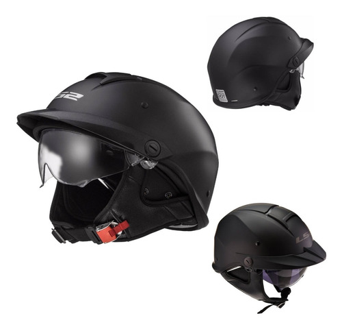 Casco Para Moto Ls2 Hh590 Rebellion Negro Mate