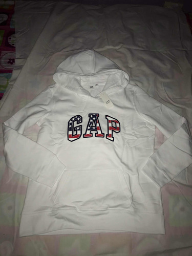 Sudadera Gap Para Mujer Talla M, Cerrada Bandera Blanca