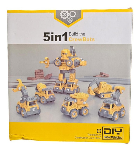 Camión De Construcción 5 En 1 Take Apart Robot Toys 905b Diy