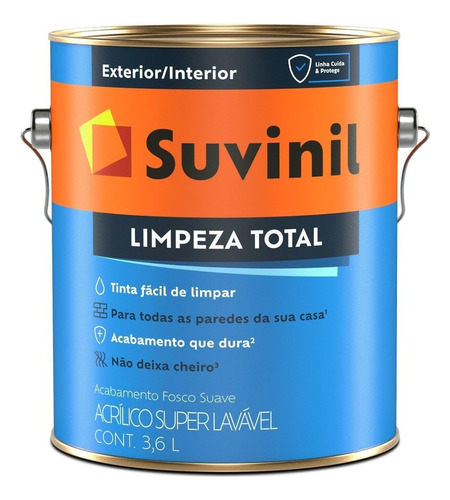 Tinta P/ Parede Limpeza Total Branco Neve - Suvinil 3,2l