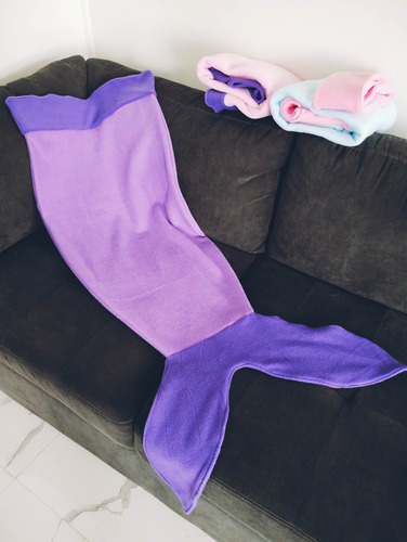 Manta Cola De Sirena, Fabricacion Chilena, S-m-l Morado