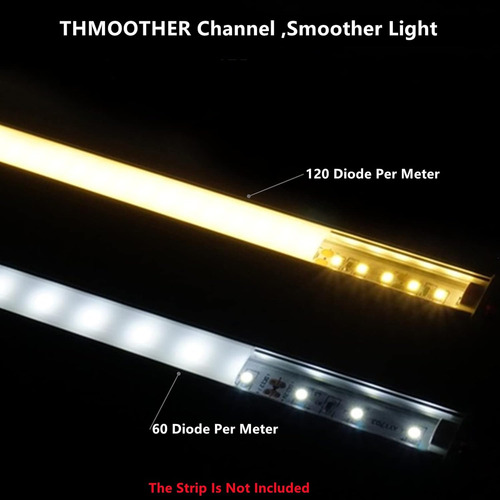 Difusor De Canal Led En Forma De U De 6.56 Pies Preperforado