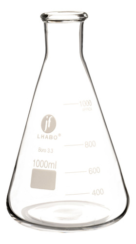 Matraz Erlenmeyer 1000 Ml Vidrio Jf Lhabo