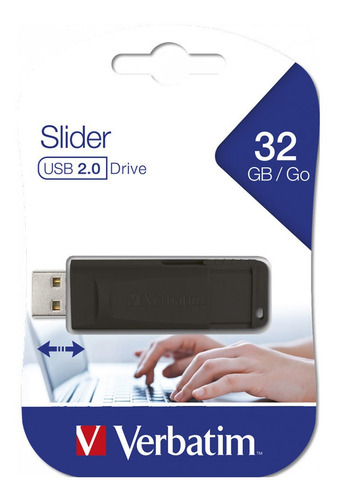Imagen 2 de 5 de Pendrive Verbatim Store 'n' Go Slider 32GB 2.0 negro
