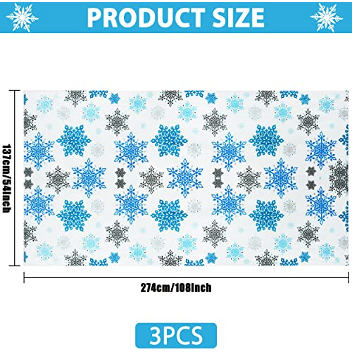 3 Piezas De Mantel De Copos De Nieve De Navidad Mantel ...