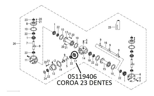 Conjunto Coroa + Pinhão Caixa De Transmissão Lancer Jan
