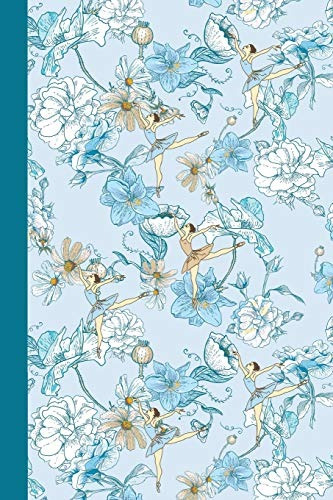 Cuaderno De Bocetos Floristas Azul 6x9 Diario En Blanco Sin 