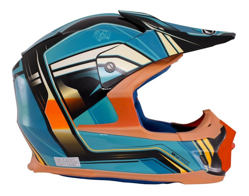 Casco Cross Hjc Fx-cross Piston Mc-4 Fibra De Vidrio