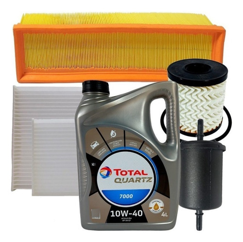 Kit 4 Filtros Orig + Aceite 10w40 Citroen C3 1.5 Nafta 2013