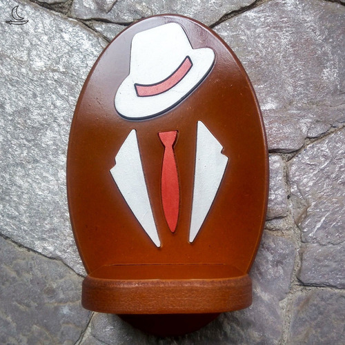 Imagem 5 de 7 de Zé Pilintra Mini Oratório De Parede - Mdf Verniz E Pintura