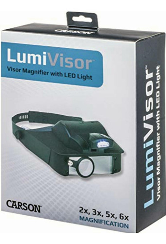 Lupa de cabeça Carson Lumivisor com lupa iluminada por LED
