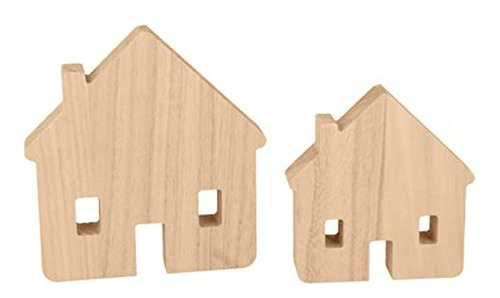 Casitas De Madera Artemio 2 - 12.5 X 13 Cm + 9.5 X 