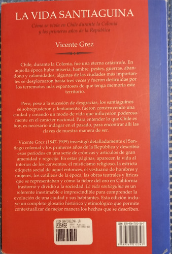 La Vida Santiaguina - Vicente Grez (Usado)