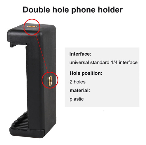 Clip De Celular Para Guitarra O Bajo Fijar Ajustable Usar Negro