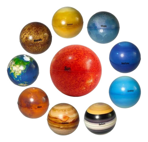 10 Piezas De Bolas De Planetas Del Sistema Solar, Modelo
