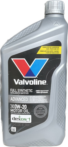 Aceite Sintetico Valvoline Fs Gasolina 0w20 - 1 Cuarto