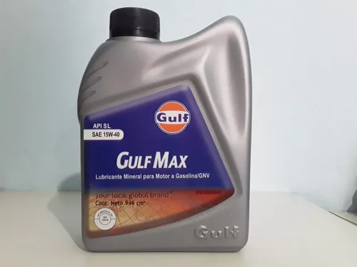 Aceite Mineral Gulf 15w40 Max 1 Litro Api Sl / Cf