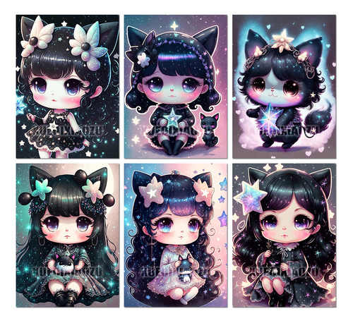5 Desenhos Animados Com Pintura De Diamante Cross Set Star