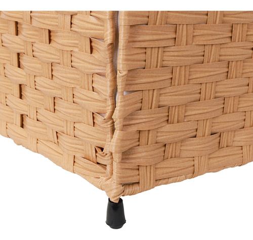 Mu:4life Cesto De Lavandería Rattán 110 L Con Tapa Y Bolsa Color Natural