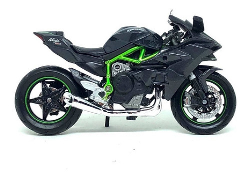 Coleccion Escala Moto Juguete H2r Con Luz Y Sonido Base 22cm Color 1:10 H2r
