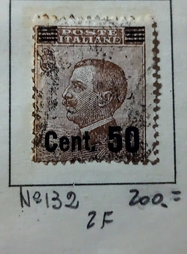 Estampilla Italia 1923 Sw 151 50 C.s/40cent.