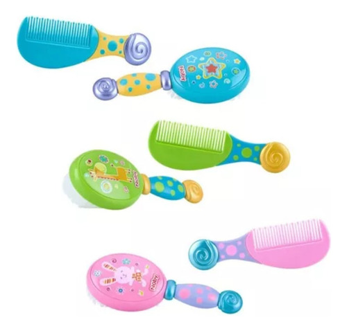 Set Cepillo Y Peine Para Bebe Nuby Anatomicos Bpa Free +0m
