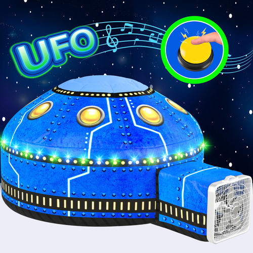 Inflatable Tent W&o Glowing Ufo Aerodome W/ Led Lights Kids