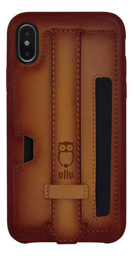 Funda De Cuero Ullu Premium Para iPhone X / Xs - Mandarina