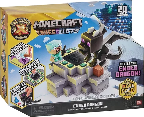 Boneco Minecraft Caves & Cliffs Portal Do Ender Dragon