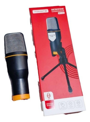 Microfone Para Gravação Profissional Com Tripé Cor Preto