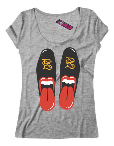 Remera Mujer Rolling Stones Lengua Zapatos Rp15 Dtg Premium