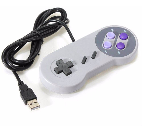 Kit 2 Controles Usb Super Nintendo Snes P/ Pc + 1000 Jogos