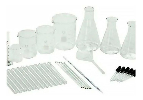 Kits Educativos - Kit De Vidraria 156 Peças Para Laboratório