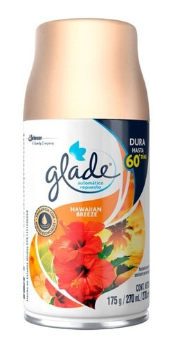 Ambientador Glade Automatico Repuesto 270 Ml Paraiso Azul