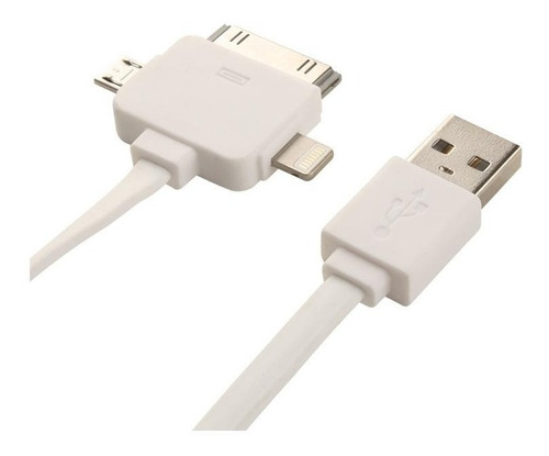 Imagen 4 de 10 de Cargador Celular Universal Usb Lightning 30 Pines 3en1 Noga