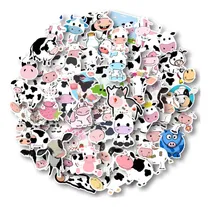 Comprar Paquete De Pegatinas De Vaca De 50 Piezas, Pegatina De Con