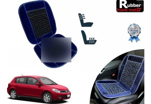 Cubre Respaldo Azul Asiento Bolitas Nissan Tiida Hb 2015