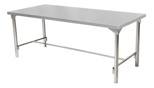 Mesa Inox Reforçada Estrutura Em H - 190cm X 70cm Innal