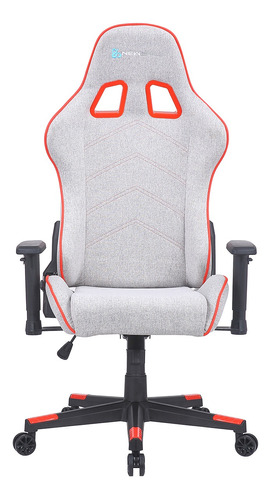 Silla Gamer Kitsune Zephyr Tela Gris/rojo Newskill