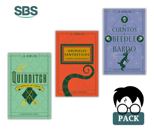 Biblioteca Hogwarts - Quidditch + Beedle El Bardo + Animales